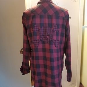 Hot Topic Skull Flannel